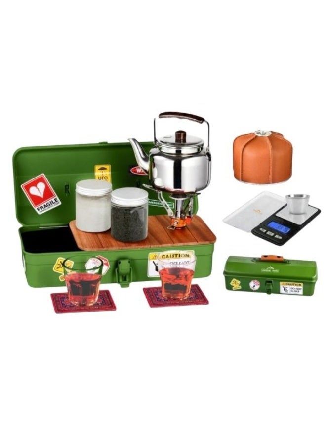 CAMPING FAMILY A fully-purpose iron tea box suitable for trips and vacations - Image 1
